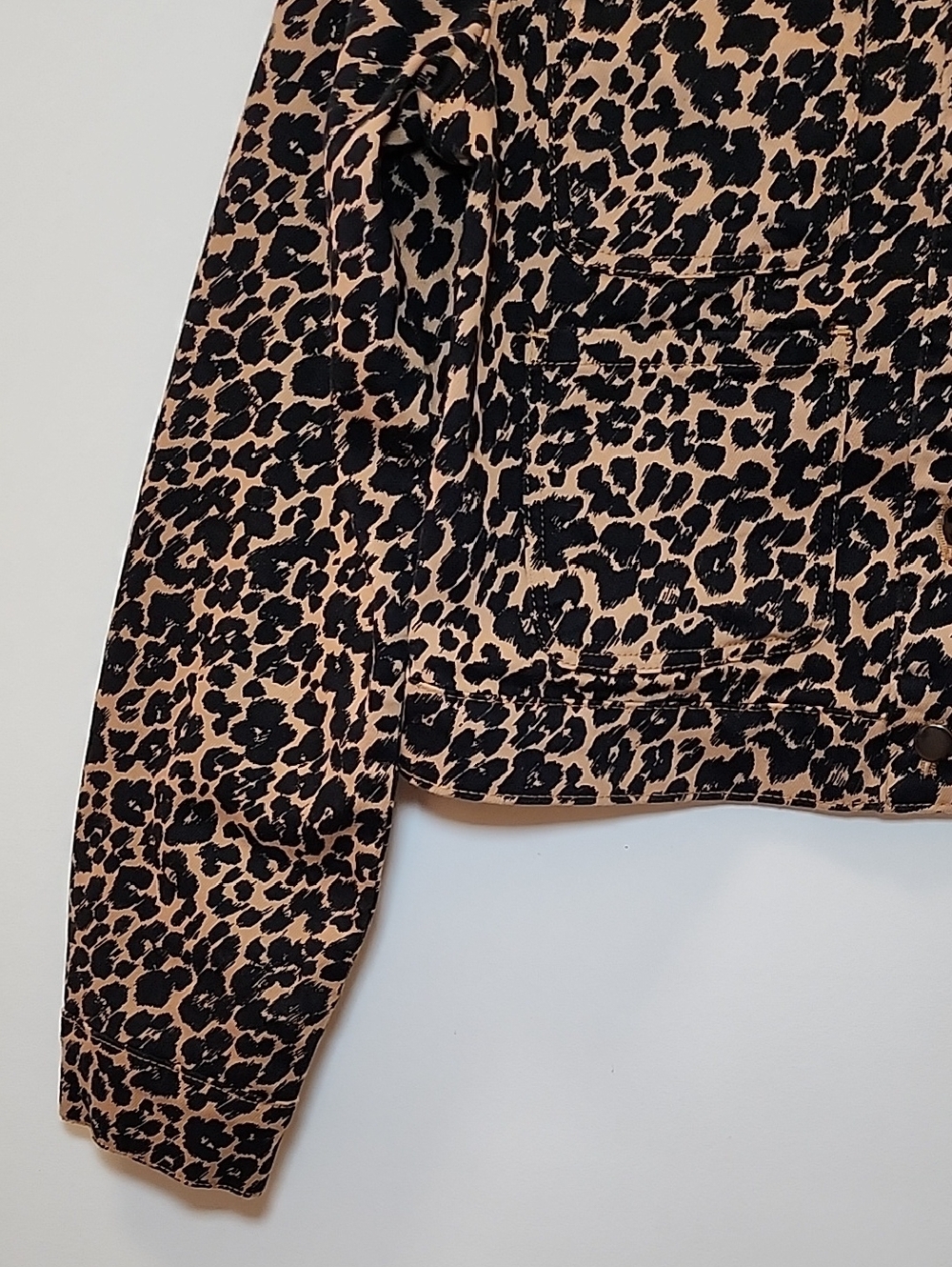 Antro The Cora Patch Pocket Jacket MaeveLeopard  Mobwife Strechy Size Large - Picture 8 of 15